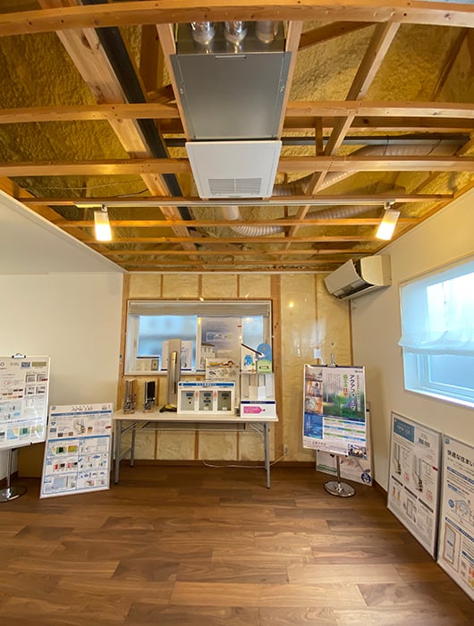 増田建設の川越モデルハウス資料展示コーナー